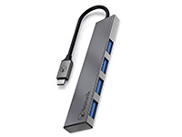 Bonelk USB-C to 4 Port USB 3.0 Slim Hub (Space Grey)