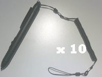 Zebra/ Xplore / Motion Coiled Pen Tether - 10 Pack