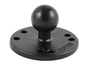 RAM 2.5" Round Ball Base with AMPS Hole Pattern & 1" Ball