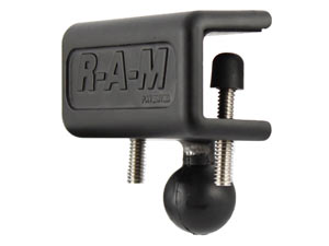 RAM 1" x 1" Glareshield Clamp Base with Set Screws & 1" Ball